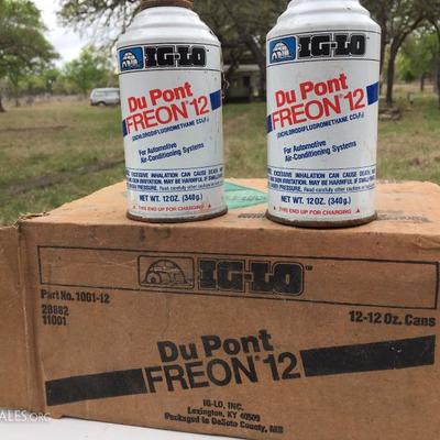 about 1/2 case R 12 Freon