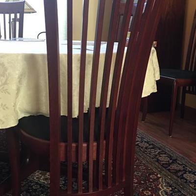 Long slat dinner table chairs