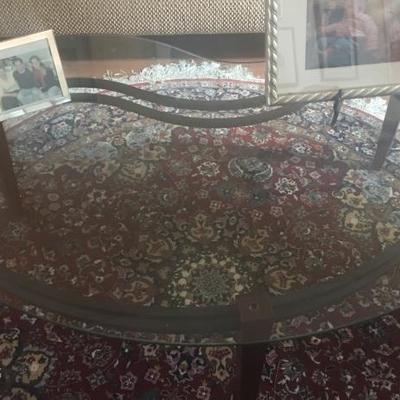 Glass-top Coffee Table (NOT RUG)