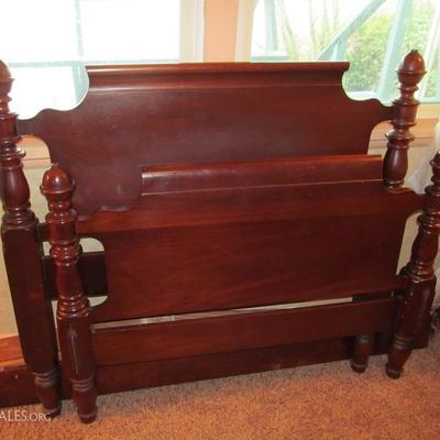 S.R. Hungerford Co. solid mahogany twin bed