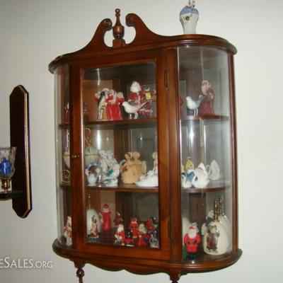 wall mounted curio cabinet 