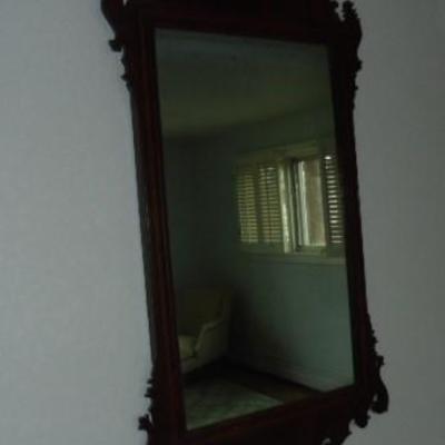 Chippendale Mahogany Fret-Carved Mirror (England ca 1780)