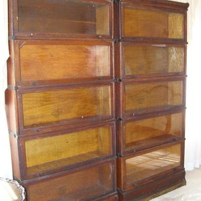 Gorgeous pair of antique barrister bookcases