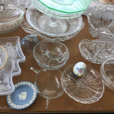 Glassware and Wedgwood