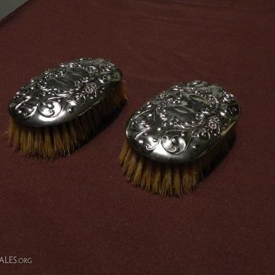 Antique sterling silver brushes
