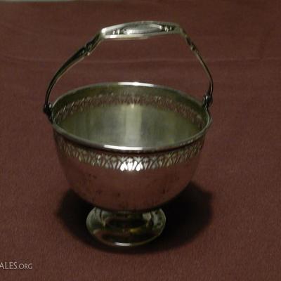 antique sterling silver mini ice bucket