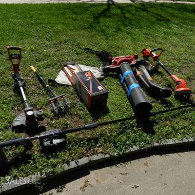 Wide selection of yard-care tools