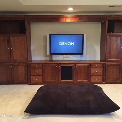 Entertainment center with cabinets