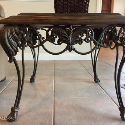 Side Table with Beautiful French Iron Detail