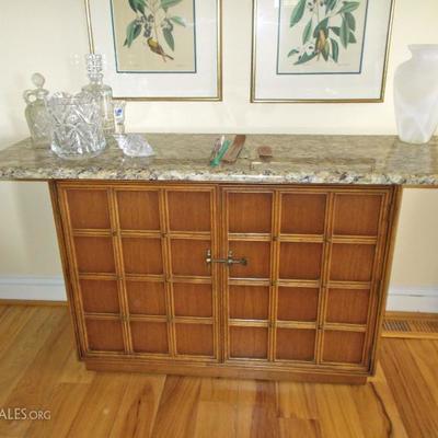 Cabinet with marble top $198
58 X 18 1/2 X 30
