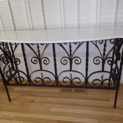 Marble and wrought iron side table $299
57 X 20 X 35