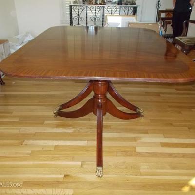 Duncan Phyfe style dining table with 3 leaves $3800
no leaves 72 X 47