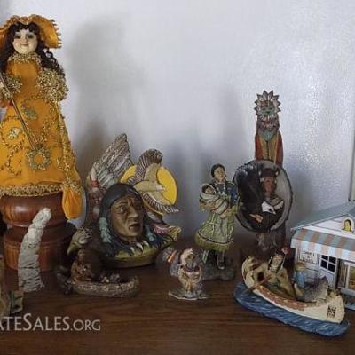 WNT056 Native American Figurines, Doll and More!
