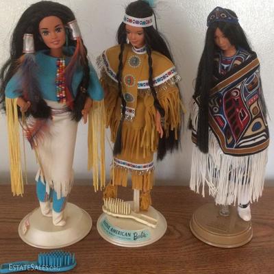 WNT083 Collectible Native American Barbie's
