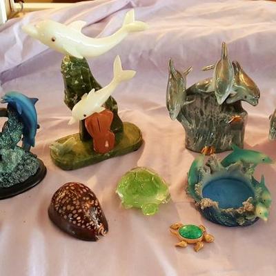 WNT050 Dolphin Figurines, Glass Turtle and More!
