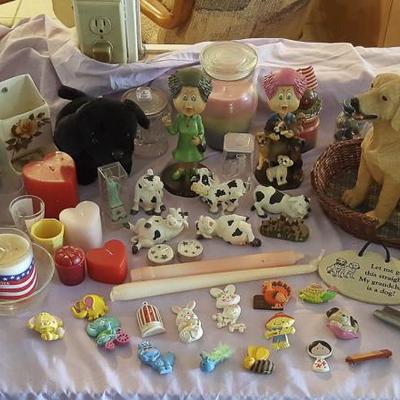 WNT084 Avon Perfumed Kids Pins, Dog & Cow Figurines & More
