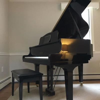 Black Lacquer Yamaha Baby Grand Piano: tuned and ready to play!