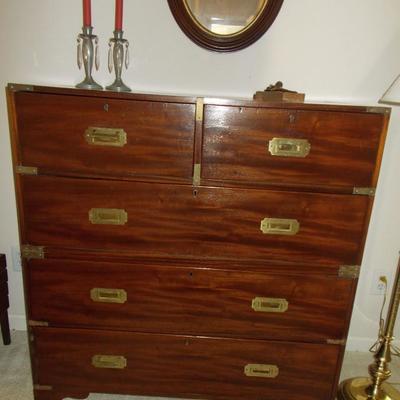 Campaign chest circa 1850 purchased in Vermont $625
41 1/2 X 18 X 44