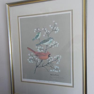 Anne Worsham Richardson Cardinal white throated sparrow and ruby crownedd knight $55