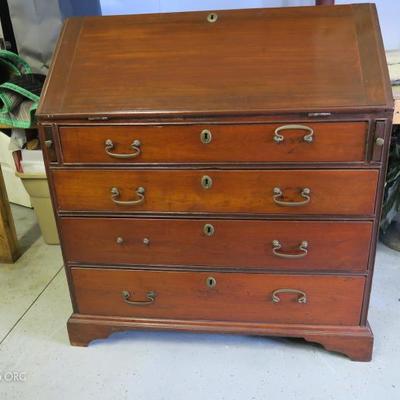 19thC Mahogany  drop lid desk