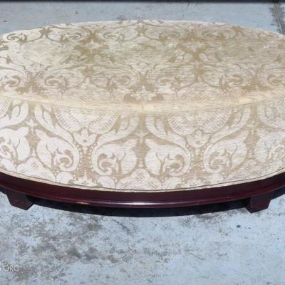 Baker Oval upholstered ottoman