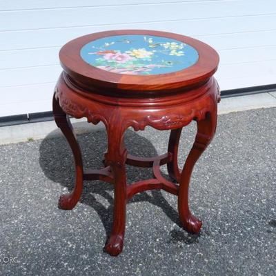 Cloisonne top chinese stand