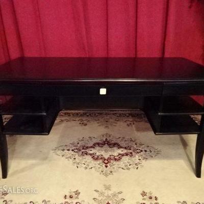 CRATE AND BARREL EXECUTIVE DESK ON BLACK FINISH
