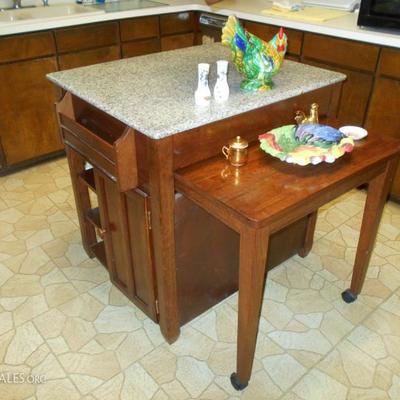 Rolling kitchen with Granite top