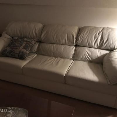 White leather sleeper sofa
Sold