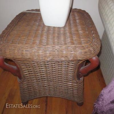 Tons of different colored wicker accent decor furniture