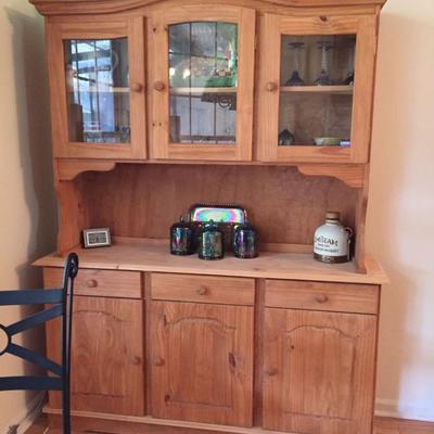 Wood kitchen hutch is priced at $100.00