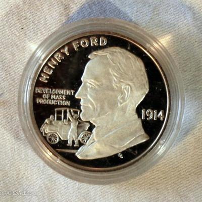 Henry Ford Statue of Liberty Silver Coin Medal