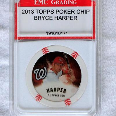 2013 Topps Bryce Harper Poker Chip Graded