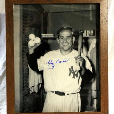 Yogi Berra Autographed Picture framed
