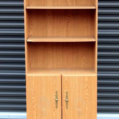 Bookcase with doors on bottom