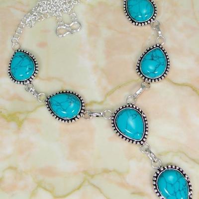 Turquoise & 925 Silver Overlay Handmade Necklace