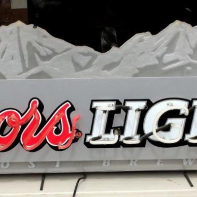  Ft Long Coors Light Beer Neon Sign 