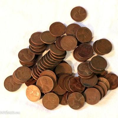 Lot of 70 Wheat Pennies