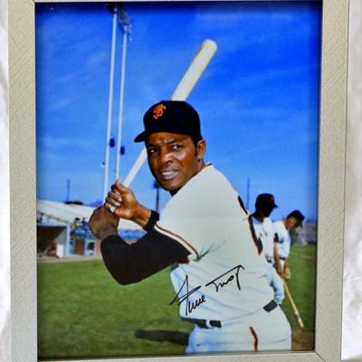 Willie Mays Autographed Picture Framed