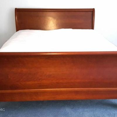 Like-New King Sleigh Bed and Sleep Number Mattress