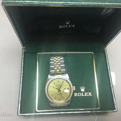Men's Rolex two tone gold watch