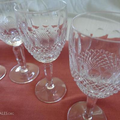 Waterford Crystal wine glasses. All below are Waterford in clear crystal