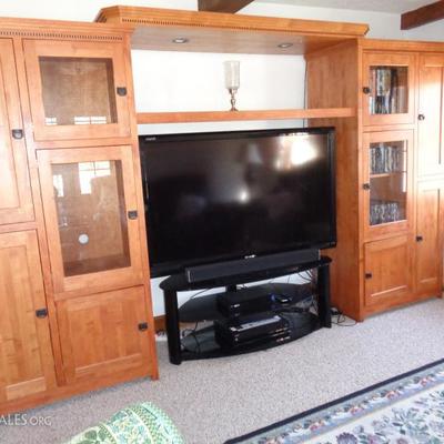 Solid wood wall unit