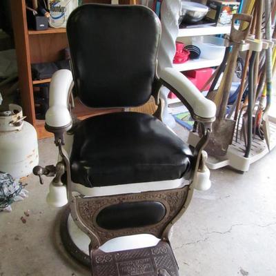 Theo A Kochs antique barber chair