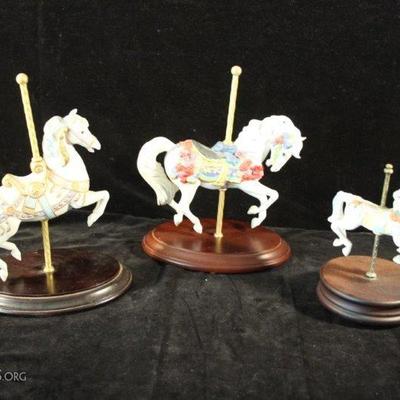Franklin Mint Carousel Horses and Carousel Horse music box