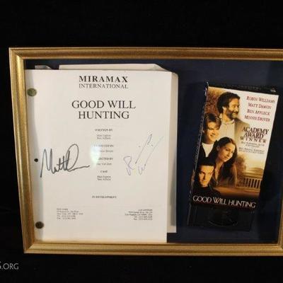 Good Will Hunting Script with original signatures of Matt Damon and Robin Williams