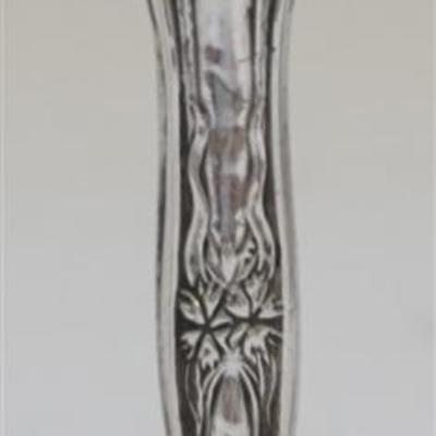 Lot 26 - Fine Antique 19th c. Sterling Silver Art Nouveau Wax Seal Stamp. Ornate scrolls and Florals Repousse. Stands 3 1/4