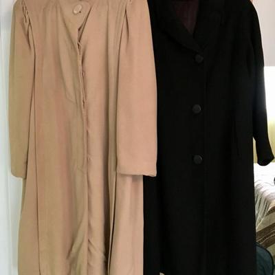 Vintage women's clothing, coats, shoes, hats, aprons and handbags 