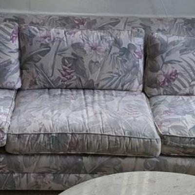 EHT063 Big Comfy Tropical Fabric Print Sofa
