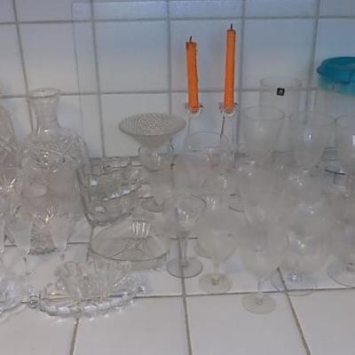 EHT073 Collection of Crystal Cut Glassware, Lead Crystal & More
